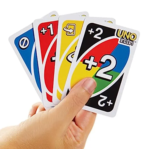 UNO FLIP! - Il mitico gioco di carte per tutta la famiglia in nuova elettrizzante variante, con il mazzo fronte/retro e una carta speciale FLIP, giocattolo per bambini, 7+ anni, GDR44