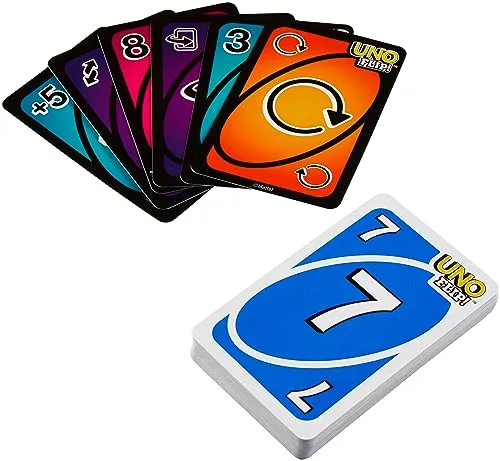 UNO FLIP! - Il mitico gioco di carte per tutta la famiglia in nuova elettrizzante variante, con il mazzo fronte/retro e una carta speciale FLIP, giocattolo per bambini, 7+ anni, GDR44