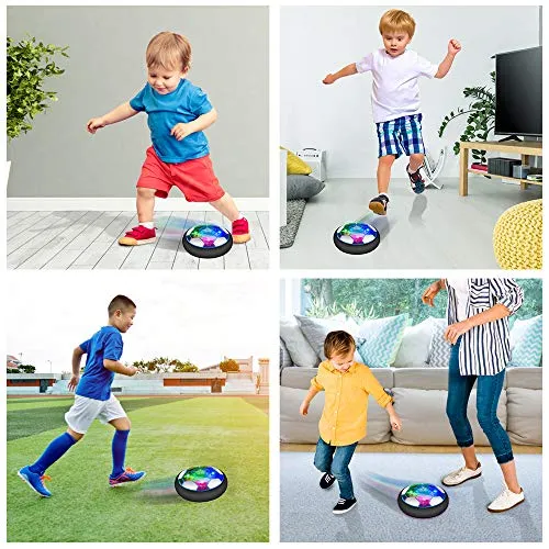 Baztoy Pallone Calcio Fluttuante, Giocattoli Bambini Palla Ricaricabile da Casa con Luci LED Hover Soccer Ball Interno Compleanno Natale Regali per Ragazzi Ragazze Giochi Bimbi 3 4 5 6 7 8 9 10 Anni