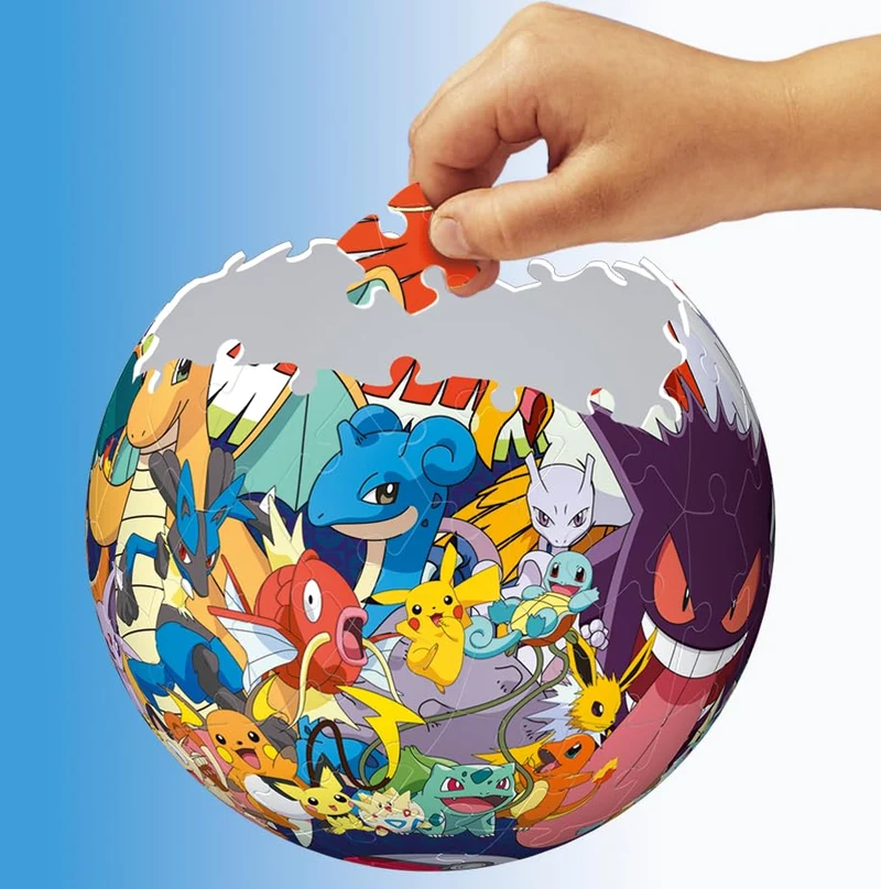Ravensburger - 3D Puzzle Personaggi Pokémon, Puzzle Ball, 72 Pezzi, 6+ Anni