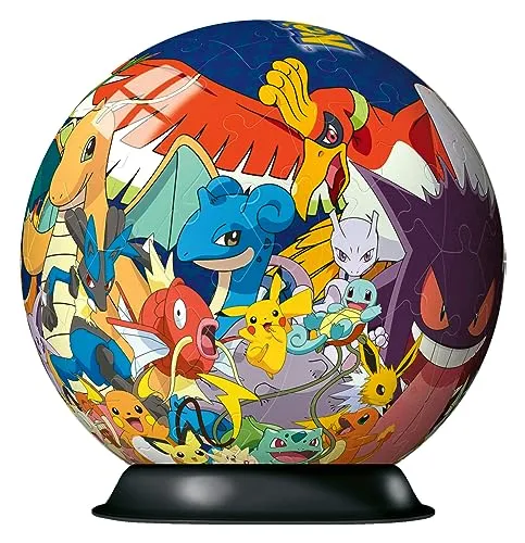Ravensburger - 3D Puzzle Personaggi Pokémon, Puzzle Ball, 72 Pezzi, 6+ Anni