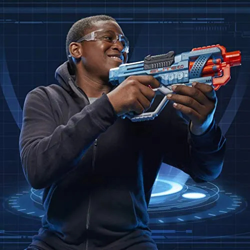Hasbro Nerf Elite 2.0-Commander RD-6 (blaster con tamburo rotante e 12 dardi inclusi), Multicolore, 6.7 x 36.2 x 24.1 cm