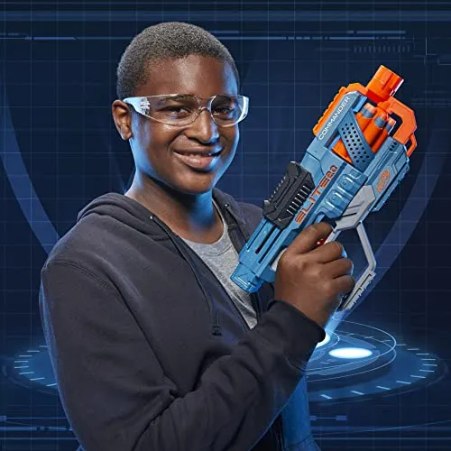Hasbro Nerf Elite 2.0-Commander RD-6 (blaster con tamburo rotante e 12 dardi inclusi), Multicolore, 6.7 x 36.2 x 24.1 cm