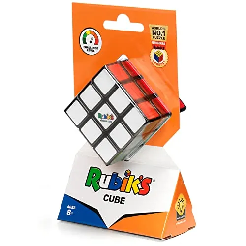 Rubik's, Spin Master, Il Cubo Classico 3X3, L'Originale, per Bambini dagli 8+, Rompicapo Professionale a cobinazione di Colori, Problem-Solving