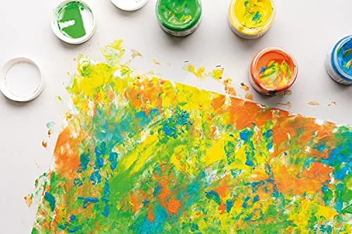 Marabu, set di 6 colori vivaci KiDS, ciascuno da 35 ml, adatti per dipingere con le mani all’asilo, a scuola, in terapia e a casa, senza parabeni, vegani, senza lattosio, senza glutine, 0303000050800