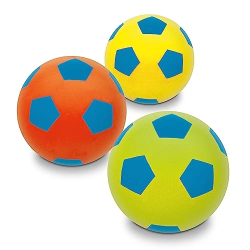 Mondo Toys - SOFT FLUO BALL 200 - Pallone di spugna diametro 20 cm - 1 palla morbida - colori misti - 07926