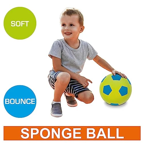 Mondo Toys - SOFT FLUO BALL 200 - Pallone di spugna diametro 20 cm - 1 palla morbida - colori misti - 07926
