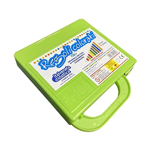 Italveneta Didattica Cuisenaire, Verde, Standard, 1, All'interno della valigetta 186pz regoli di colori e dimensioni diverse