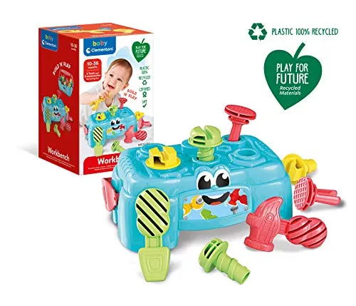 Clementoni- Banchetto Svita Avvita Gioco per Bambini, 10 - 3 anni, Multicolore, 17042