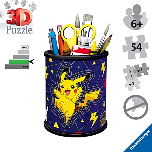 Ravensburger - 3D Puzzle Portapenne Pokémon, 54 Pezzi, 6+ Anni