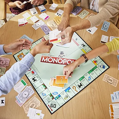 Hasbro Monopoly Classico Gioco Da Tavolo Per Famiglie E Bambini, Dagli 8 Anni In Su, Multicolore