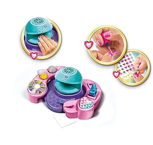 Clementoni- Crazy Chic-Cool Nails Set per Unghie Bambina, Multicolore, 18599