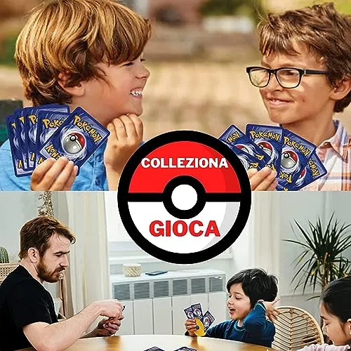 ABDA 60 Carte Pokemon Originali Italiane Assortite - Include Carte Luccicanti, Rare e alcune Bustine Protettive