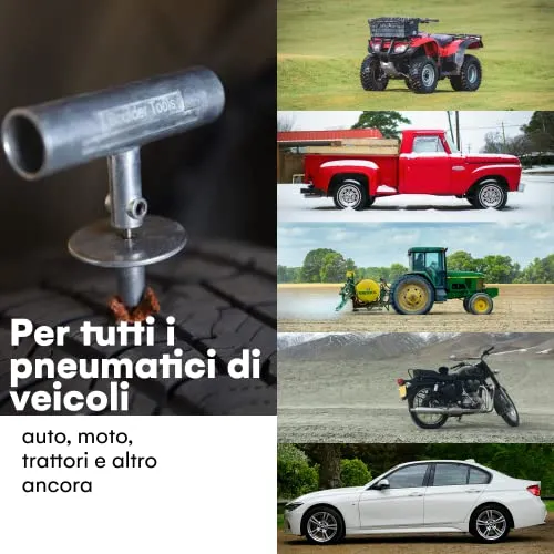 Boulder Tools Kit Riparazione Pneumatici con Custodia Molle - Kit Tappi per Foratura Pneumatici Tubeless Per Impieghi Gravosi