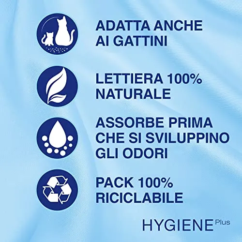 Catsan Hygiene Plus Lettiera per Gatti, 10L