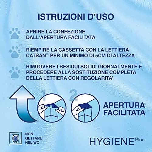 Catsan Hygiene Plus Lettiera per Gatti, 10L