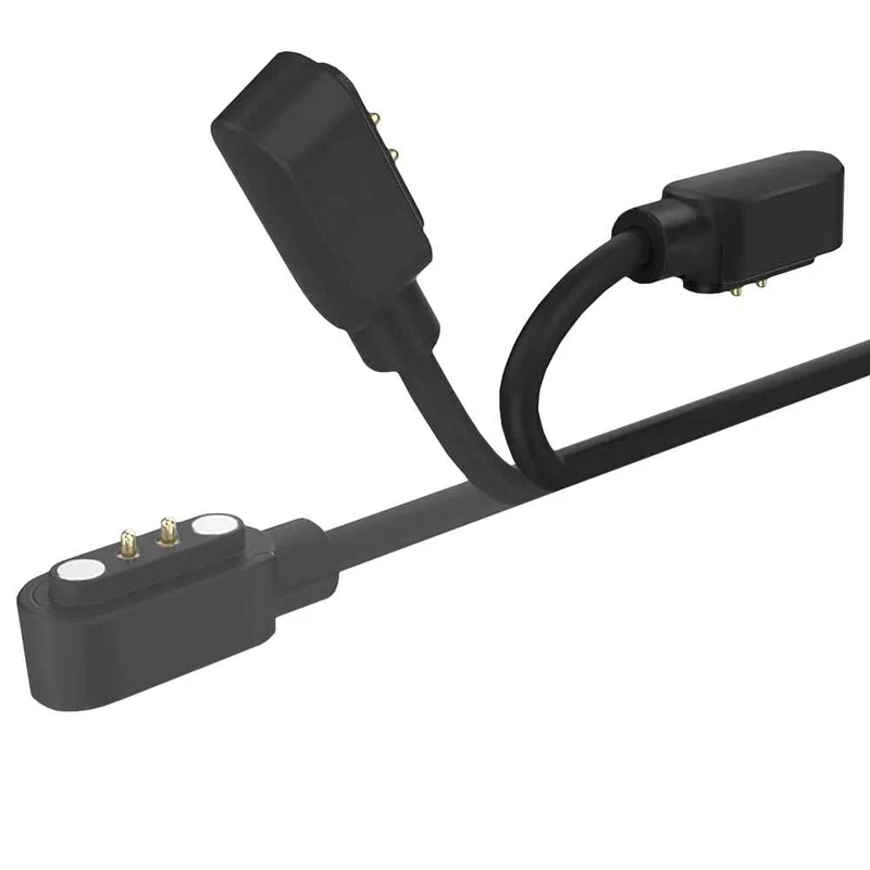 Cavo USB di Ricarica 2 Pin Compatibile con Smartwatch Xiaomi Haylou LS01/LS02 Nero Cable Carica Portatile Magnetico