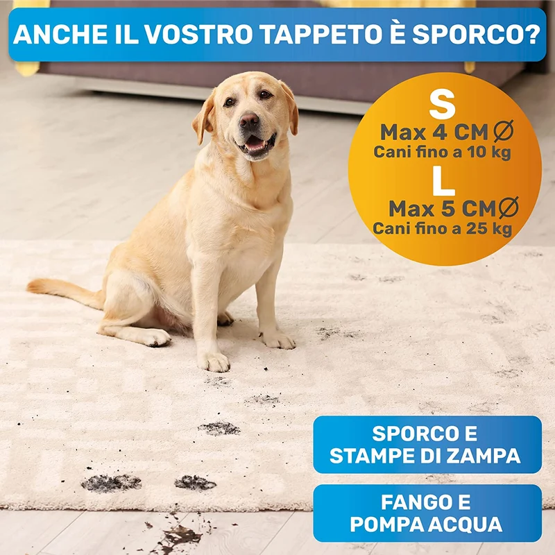 BluePet® Detergente per Zampe per Cani | Rimuove Sporco e sporcizia dalle Zampe del Cane | incl. Asciugamano in Microfibra (per Grandi Zampe)