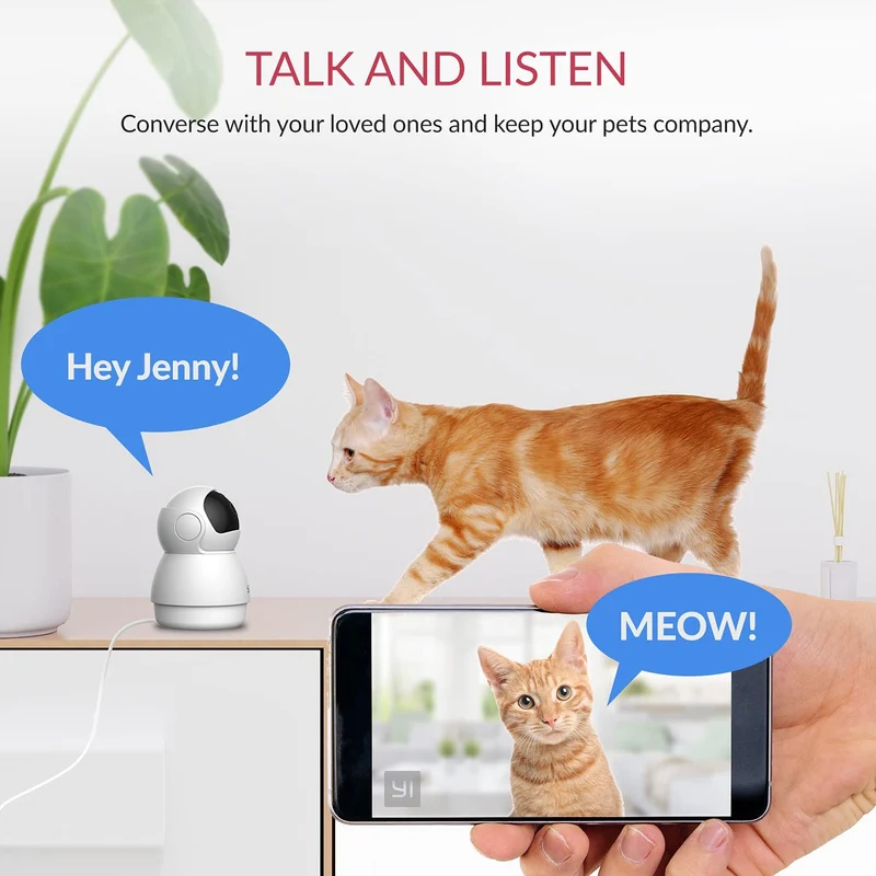 YI Dome Guard Telecamera da Interno 1080p, Videocamera Sorveglianza Wifi 360 gradi, Rilevamento di Movimento, Audio Bidirezionale, Visione Notturna a infrarossi, App per iOS/Android/Windows