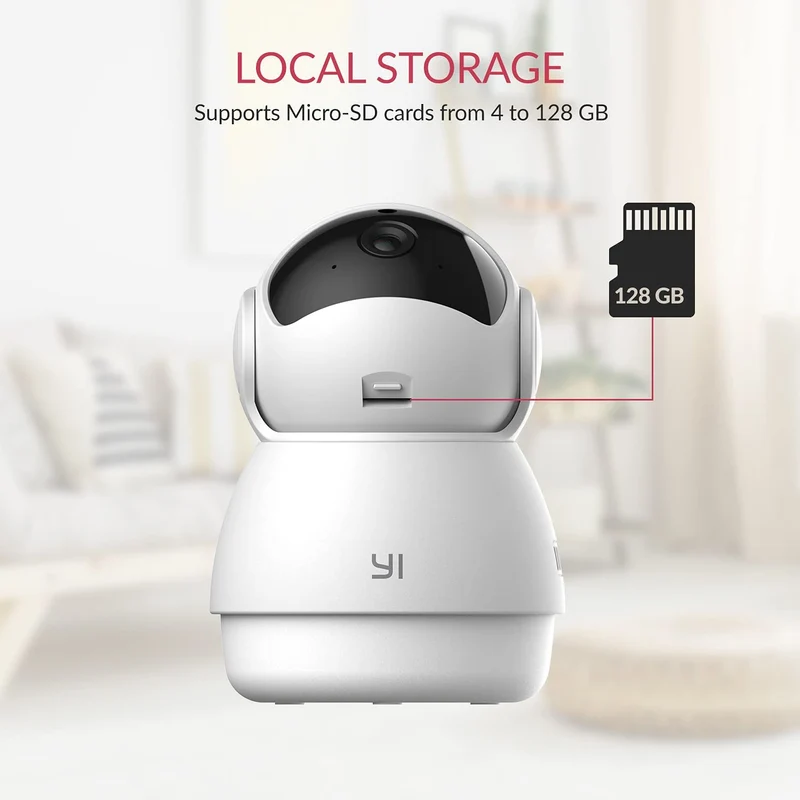 YI Dome Guard Telecamera da Interno 1080p, Videocamera Sorveglianza Wifi 360 gradi, Rilevamento di Movimento, Audio Bidirezionale, Visione Notturna a infrarossi, App per iOS/Android/Windows