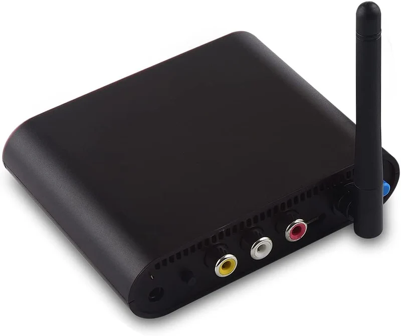 measy wireless av sender 8 canali audio video trasmettitore e ricevitore rca per lo streaming di audio video da satellite, dvd, lettori ect alla TV (AV24)