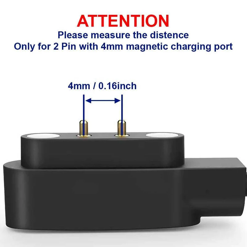 OcioDual Cavo di Ricarica USB 2.0 55cm Nero per Smartwatch YAM SW022 Ticwatch GTX/CXB01 Xiaomi Haylou RT LS05S