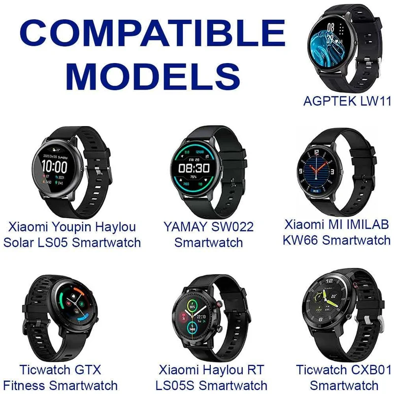 OcioDual Cavo di Ricarica USB 2.0 55cm Nero per Smartwatch YAM SW022 Ticwatch GTX/CXB01 Xiaomi Haylou RT LS05S