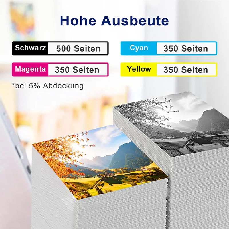 OINKWERE 603XL Cartucce Compatibil per Epson 603 XL Multipack per Workforce WF-2830 WF-2810 WF-2850 WF-2835 Expression Home XP-3100 XP-3105 XP-4100 XP-2100 XP-2105 (5-Pack)