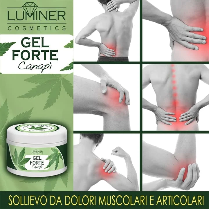 LUMINER® Gel Canapì 500ml, Formula Naturale ad Alta Concentrazione con Estratti di Olio di Canapì, Artiglio del Diavolo e Arnica Montana, Azione Lenitiva e Antinfiammatoria su Articolazioni e Muscoli