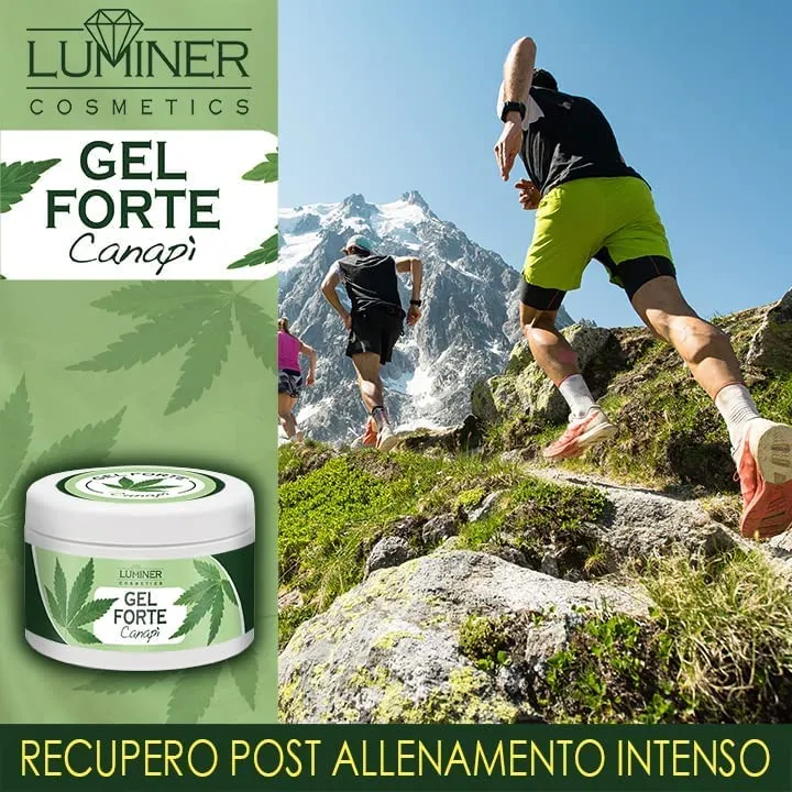 LUMINER® Gel Canapì 500ml, Formula Naturale ad Alta Concentrazione con Estratti di Olio di Canapì, Artiglio del Diavolo e Arnica Montana, Azione Lenitiva e Antinfiammatoria su Articolazioni e Muscoli