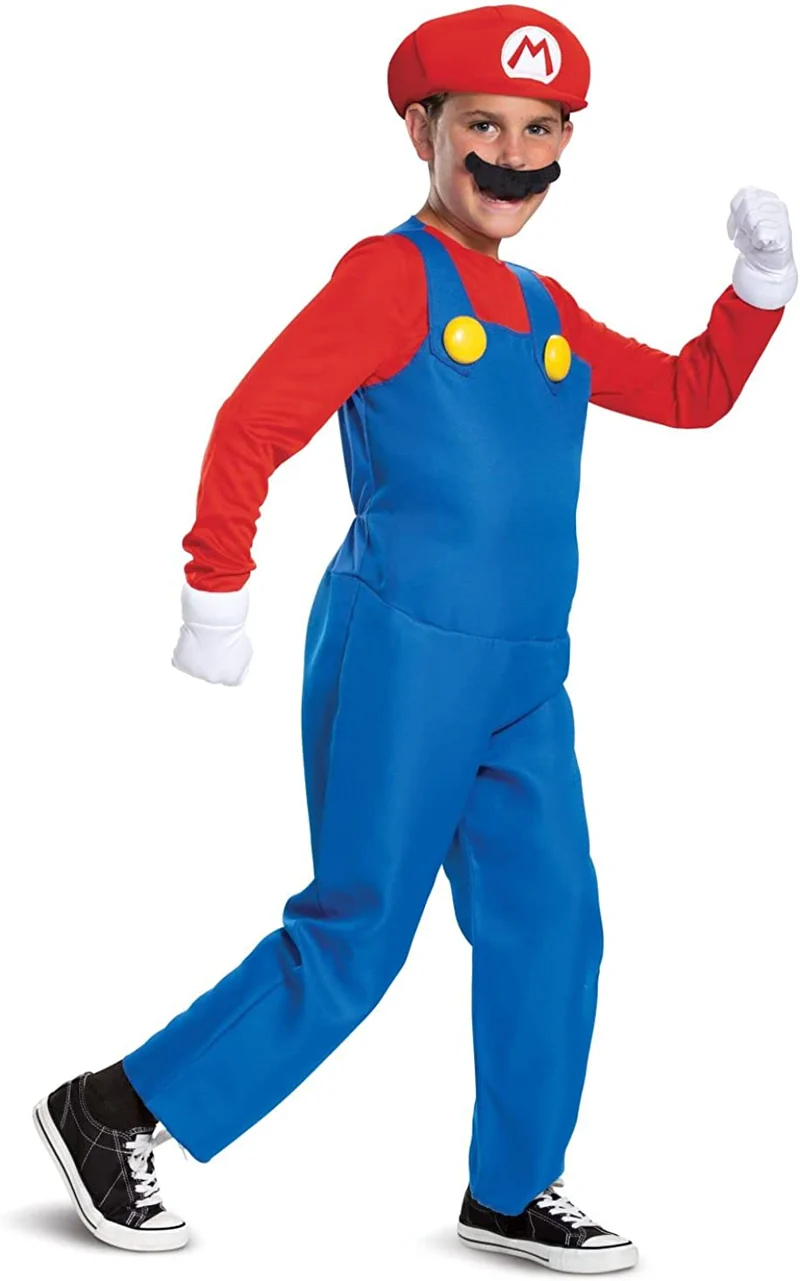 Super Mario Bros DISK10772K Deluxe Super Costume Bambini Nintendo, Medium
