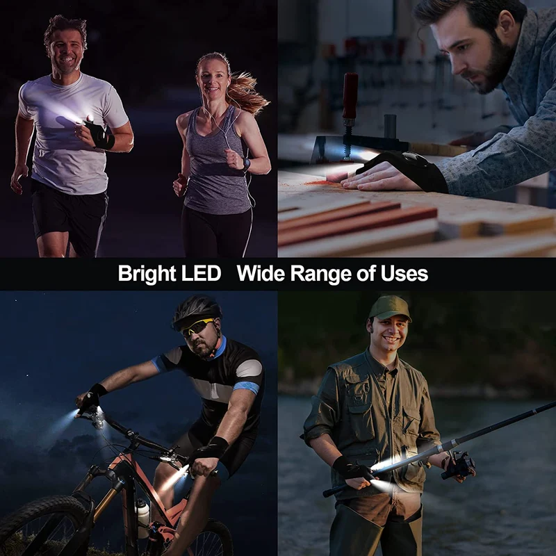 Regalo Uomo, BIIB Regali Natale Originali Uomo, Idee Regalo Natale Uomo Compleanno Originali, Regali per Papà Gadget Utili Guanti LED Luci per Pesca, Regali di Natale per Lui, Regalo Festa del Papà