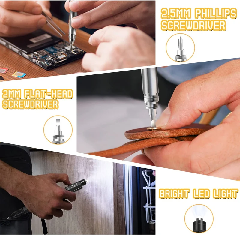 Maqhpu Regalo Uomo, Regali Natale Uomo, Penna Regalo Multifunzione 9 in 1, Regali Natale Originali, Gadget Utili Idee Regalo Natale Uomo, Regali di Natale per Lui/Papà, Regalo Uomo Compleanno