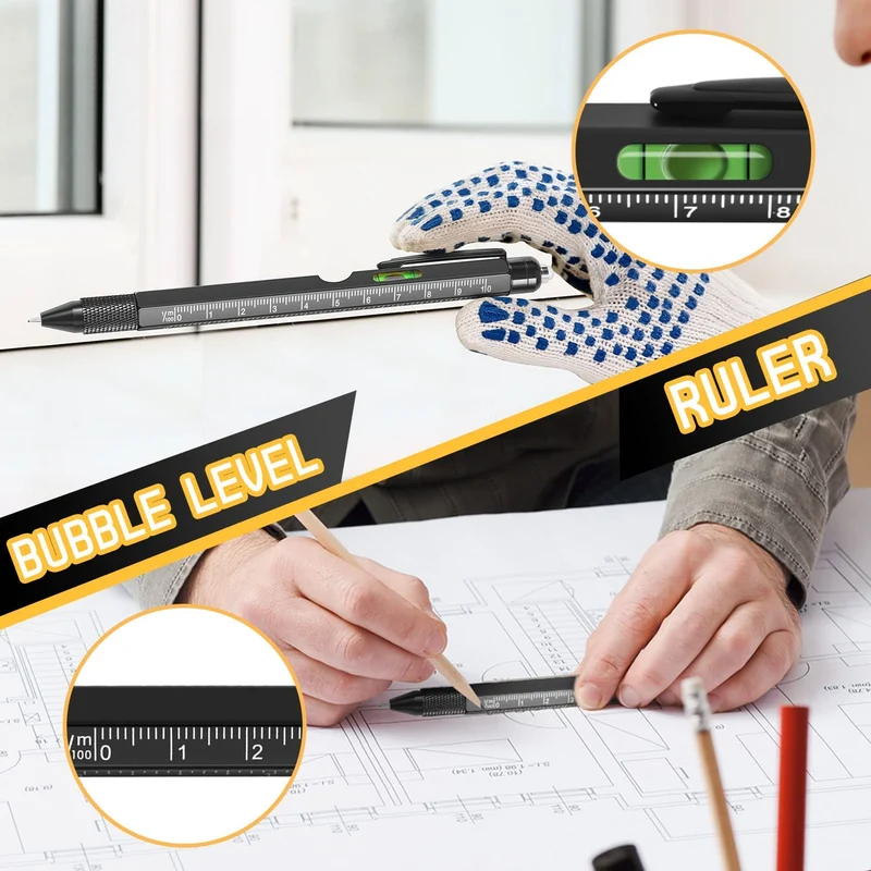 Maqhpu Regalo Uomo, Regali Natale Uomo, Penna Regalo Multifunzione 9 in 1, Regali Natale Originali, Gadget Utili Idee Regalo Natale Uomo, Regali di Natale per Lui/Papà, Regalo Uomo Compleanno