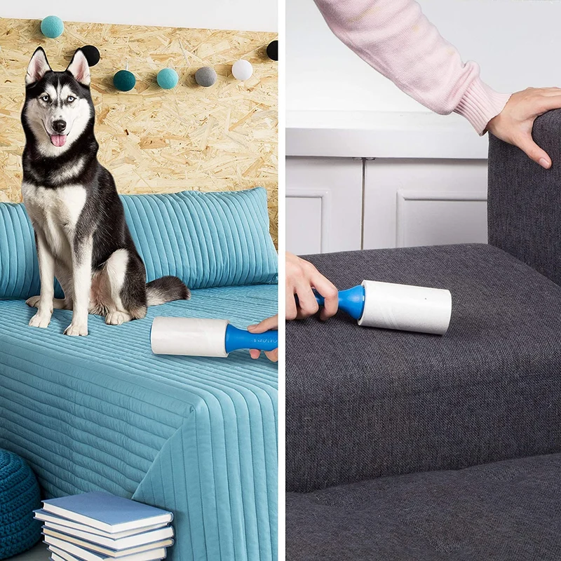 PetLovers Rullo stick mega value extra appiccicoso Set 450 fogli per rimozione peli di animali domestici, rimozione di lanugine per cani e gatti 5 pezzi