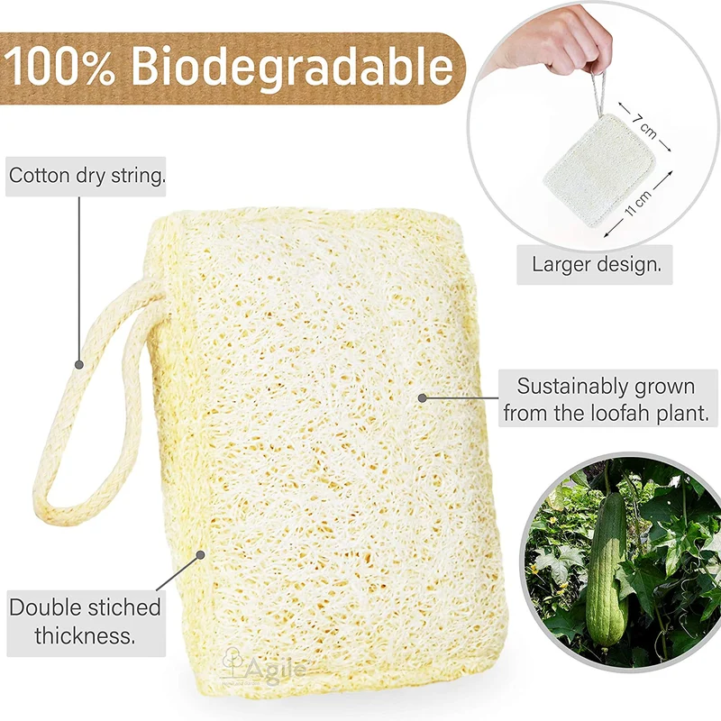 Spazzola Piatti Eco-friendly - Spazzola per Piatti e Set di Spugne - Con 3 Testine Intercambiabili e Spugna per la Puliza della Casa, Spazzola Lavapiatti, Agile Home & Garden