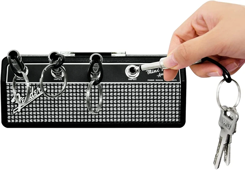 WQU Portachiavi Marshall Jack II 2.0 JCM800, portachiavi a tema chitarra, con ganci, montaggio a parete