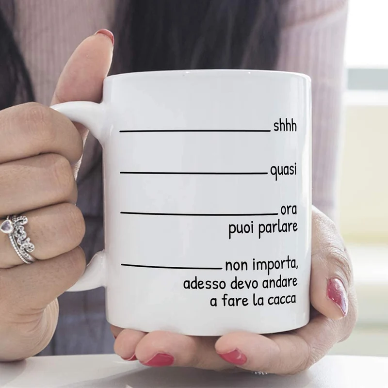 MUGFFINS Tazza Divertenti"Quasi Adesso devo andare a fare la cacca" - Idee Regali Originali et Divertenti per Uomo e Donna - per lui/per lei. Cera