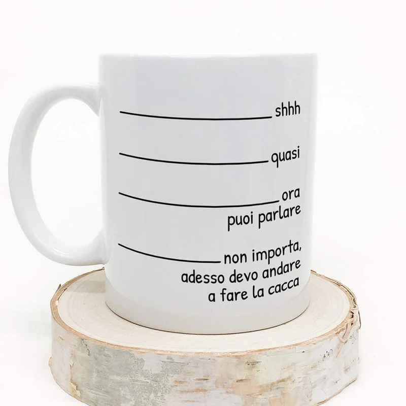 MUGFFINS Tazza Divertenti"Quasi Adesso devo andare a fare la cacca" - Idee Regali Originali et Divertenti per Uomo e Donna - per lui/per lei. Cera