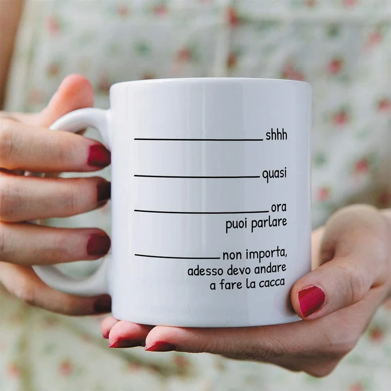 MUGFFINS Tazza Divertenti"Quasi Adesso devo andare a fare la cacca" - Idee Regali Originali et Divertenti per Uomo e Donna - per lui/per lei. Cera