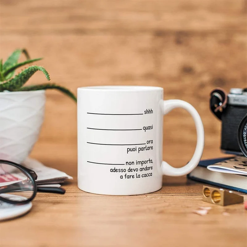 MUGFFINS Tazza Divertenti"Quasi Adesso devo andare a fare la cacca" - Idee Regali Originali et Divertenti per Uomo e Donna - per lui/per lei. Cera