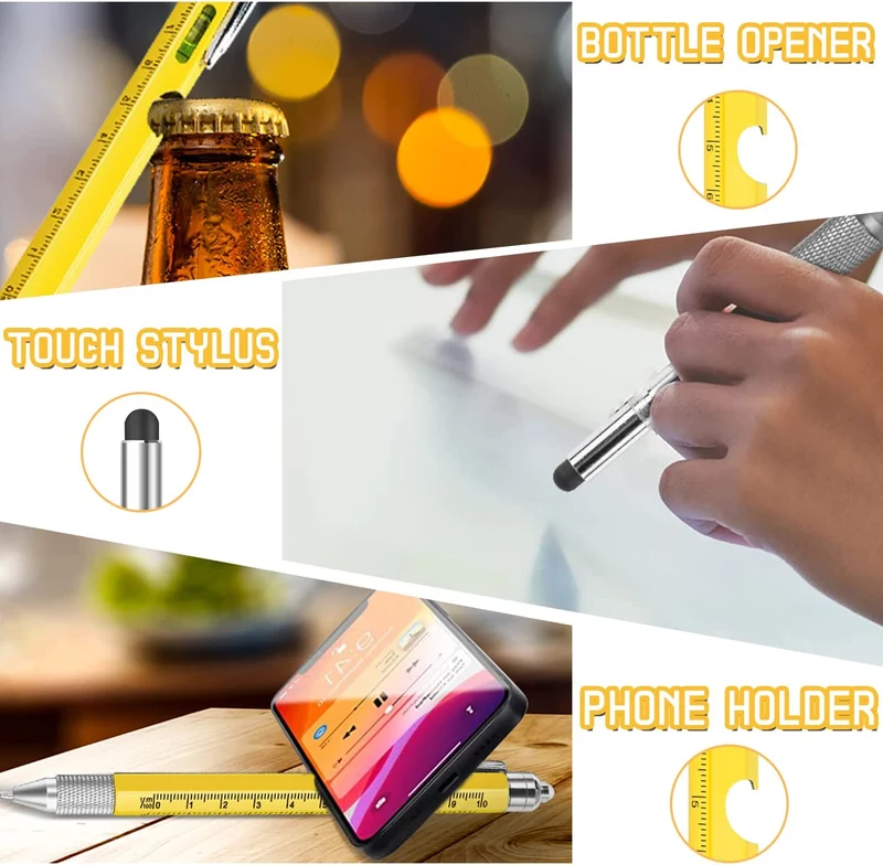 Maqhpu Regalo Uomo, Regali Natale Uomo, Penna Regalo Multifunzione 9 in 1, Regali Natale Originali, Gadget Utili Idee Regalo Natale Uomo, Regali di Natale per Lui/Papà, Regalo Uomo Compleanno