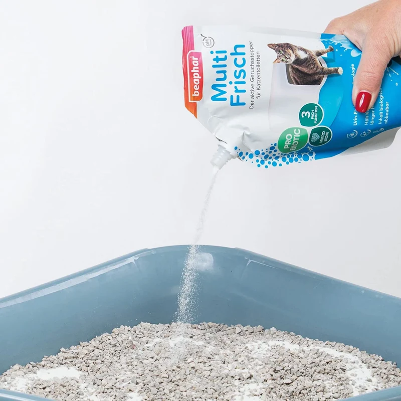 Beaphar, neutralizzatore di odori di Gatti “Multi Fresh, per Una ventata d’Aria Fresca”, prolunga la Durata della lettiera per Gatti, Profumo di Aria Fresca, 400 g