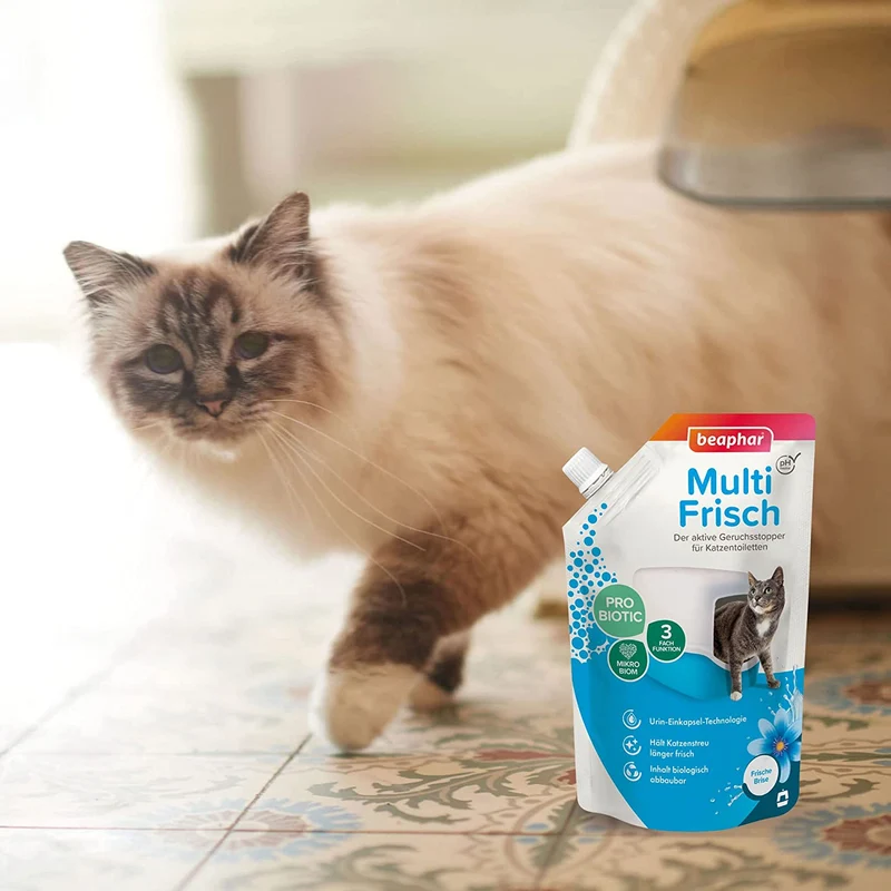 Beaphar, neutralizzatore di odori di Gatti “Multi Fresh, per Una ventata d’Aria Fresca”, prolunga la Durata della lettiera per Gatti, Profumo di Aria Fresca, 400 g