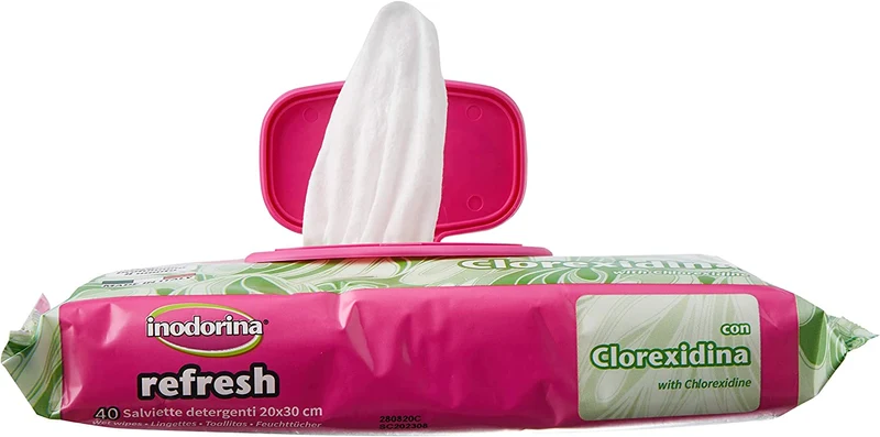 Inodorina PET100106 salviette aggiorna clorhexidina, 40 unità