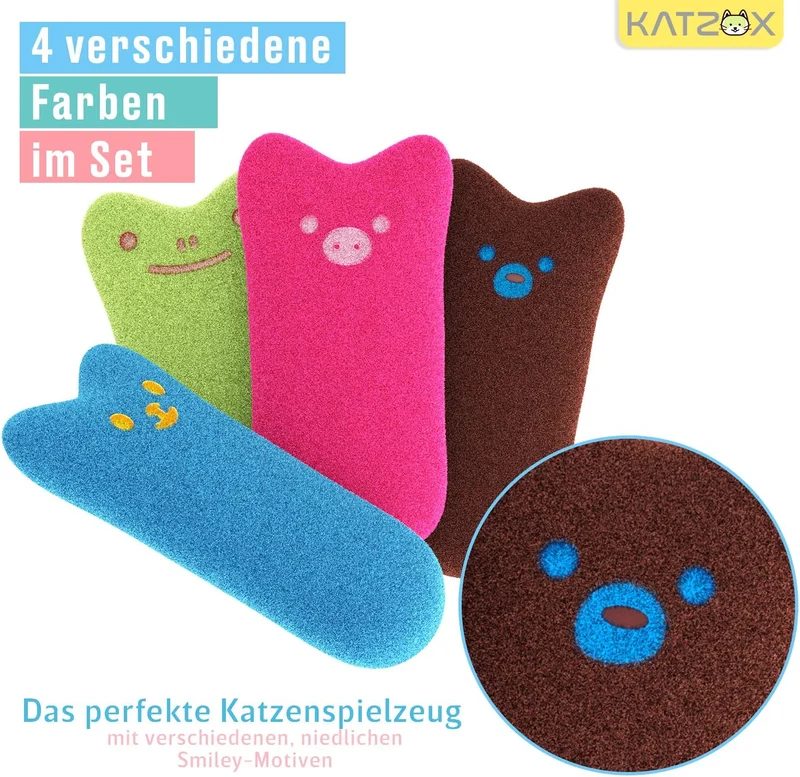 KATZOX© Cuscini per gatti - Design migliorato 2021 I Cuscini all’erba gatta I Accessorio per gatti I Cuscini per gatti resistenti a morsi e graffi I Cuscini con erba gatta I Gioco per gatti