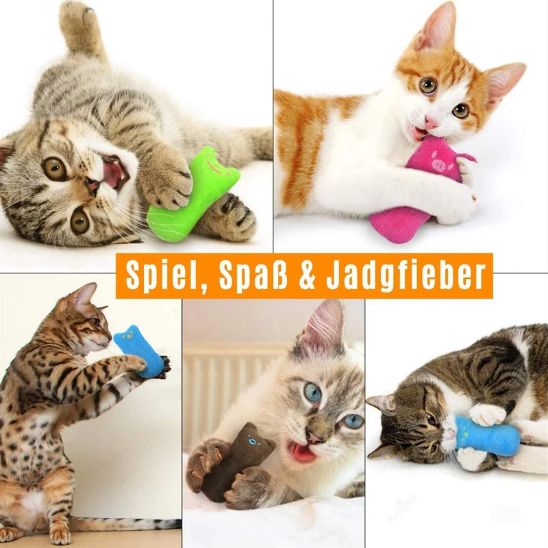 KATZOX© Cuscini per gatti - Design migliorato 2021 I Cuscini all’erba gatta I Accessorio per gatti I Cuscini per gatti resistenti a morsi e graffi I Cuscini con erba gatta I Gioco per gatti
