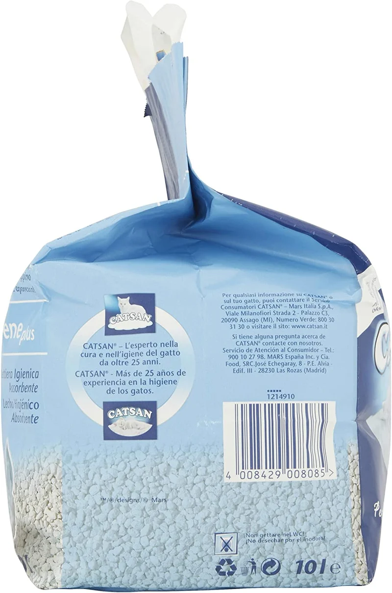 Catsan Hygiene Plus Lettiera per Gatti, 10L