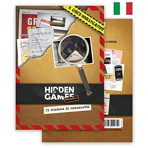 Hidden Games Luogo del Reato - Il 2° caso - IL DIADEMA DI MEZZANOTTE - Italiana - Gioco realistico della scena del crimine, gioco emozionante del detective, gioco della stanza di fuga