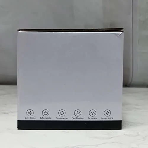 Fontana per Gatti,Fontanella per Gatti da Interno Ultra Silenziosa da 2,5 Litri con Luce LED Filtro a Carbone Attivo Ciotola per Acqua per Fontana per Gatti per Più Animali Domestici